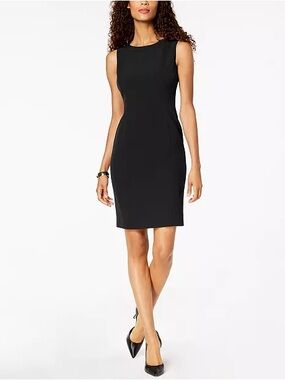 Classic Black Sheath Dress - Women's Work & Evening Wear